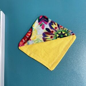 Yellow tie-dye homemade bookmark